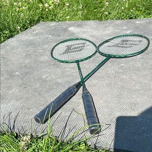 Green Badminton Racket Set